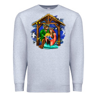 Heather Grey jesus and mary with god Premium Sweatshirt - AdoDesignShop