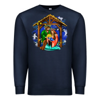 Navy jesus and mary with god Premium Sweatshirt - AdoDesignShop