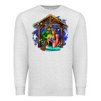 Oatmeal Heather jesus and mary with god Premium Sweatshirt - AdoDesignShop