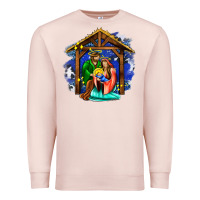 Pale Pink jesus and mary with god Premium Sweatshirt - AdoDesignShop