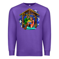 Purple jesus and mary with god Premium Sweatshirt - AdoDesignShop