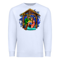 White jesus and mary with god Premium Sweatshirt - AdoDesignShop