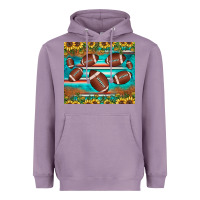 Lavender football turquoise sunflower Heavyweight Hoodie - JahusDesignShop
