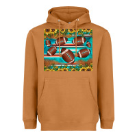 Meerkat football turquoise sunflower Heavyweight Hoodie - JahusDesignShop