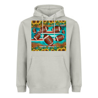 Moon Dust football turquoise sunflower Heavyweight Hoodie - JahusDesignShop