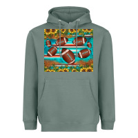 Sage football turquoise sunflower Heavyweight Hoodie - JahusDesignShop