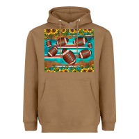 Toasted Coconut football turquoise sunflower Heavyweight Hoodie - JahusDesignShop
