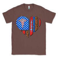 Chestnut 4th of july nurse heart flag Classic Tee - texasbilliewilder