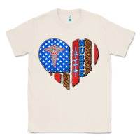 Natural 4th of july nurse heart flag Classic Tee - texasbilliewilder