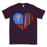 Plum 4th of july nurse heart flag Classic Tee - texasbilliewilder