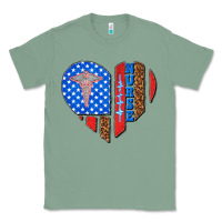 Sage 4th of july nurse heart flag Classic Tee - texasbilliewilder