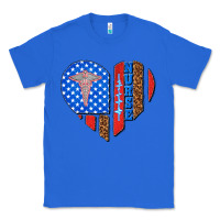True Royal 4th of july nurse heart flag Classic Tee - texasbilliewilder