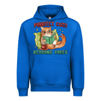 Cobalt purrfect cozy reading vibes Urban Hoodie - MaliasSmallBusiness