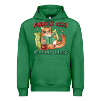 Emerald purrfect cozy reading vibes Urban Hoodie - MaliasSmallBusiness