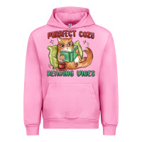 Fuchsia Pink purrfect cozy reading vibes Urban Hoodie - MaliasSmallBusiness