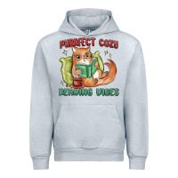 Heather Grey purrfect cozy reading vibes Urban Hoodie - MaliasSmallBusiness