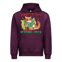 Mauve Wine purrfect cozy reading vibes Urban Hoodie - MaliasSmallBusiness