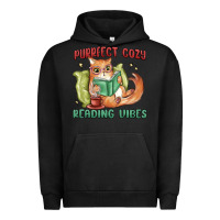 Pigment Black purrfect cozy reading vibes Urban Hoodie - MaliasSmallBusiness