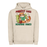 Pigment French Oak purrfect cozy reading vibes Urban Hoodie - MaliasSmallBusiness