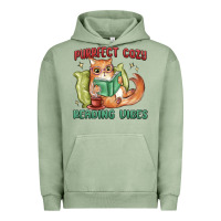 Pigment Oil Green purrfect cozy reading vibes Urban Hoodie - MaliasSmallBusiness