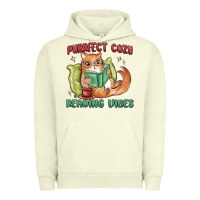 Pigment Pistachio purrfect cozy reading vibes Urban Hoodie - MaliasSmallBusiness