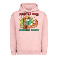 Pigment Salmon purrfect cozy reading vibes Urban Hoodie - MaliasSmallBusiness