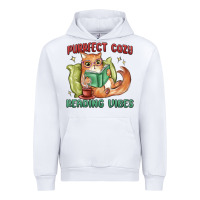 White purrfect cozy reading vibes Urban Hoodie - MaliasSmallBusiness