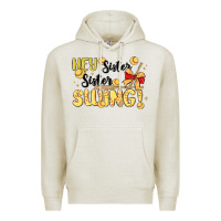 Oatmeal Heather softball sister Premium Hoodie - MaliasSmallBusiness
