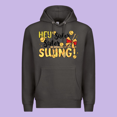 Softball Sister Premium Hoodie Designed By Maliassmallbusiness