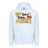White softball sister Premium Hoodie - MaliasSmallBusiness