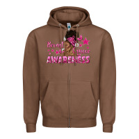 Chestnut Breast Cancer Awareness with Afro Woman Zipper Hoodie - texasbilliewilder