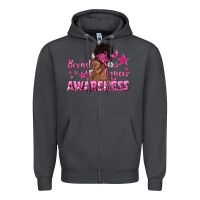 Smoke Breast Cancer Awareness with Afro Woman Zipper Hoodie - texasbilliewilder