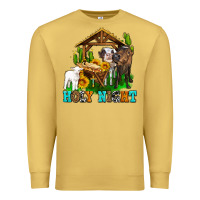 Antique Gold holy nıght cows and sunflowers Premium Sweatshirt - AdoDesignShop
