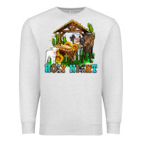 Oatmeal Heather holy nıght cows and sunflowers Premium Sweatshirt - AdoDesignShop