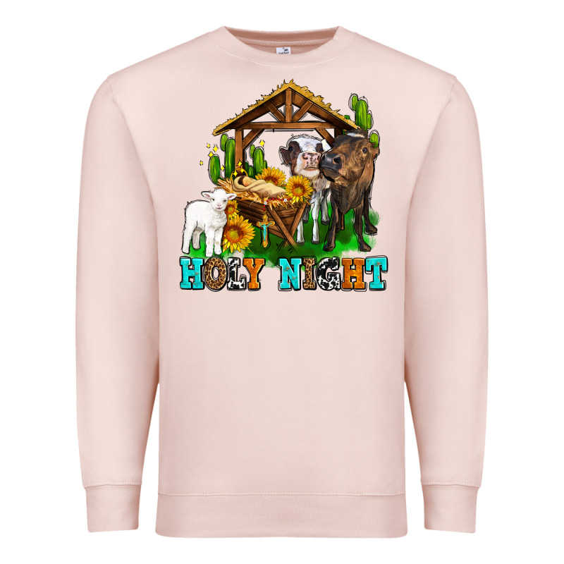 Holy Nıght Cows And Sunflowers Premium Sweatshirt by AdoDesignShop | Teevron
