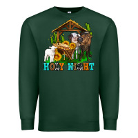 Sports Green holy nıght cows and sunflowers Premium Sweatshirt - AdoDesignShop