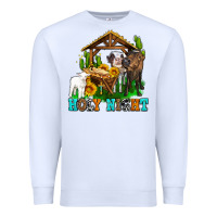 White holy nıght cows and sunflowers Premium Sweatshirt - AdoDesignShop