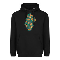 Black christmas gingerbread cookies patch Heavyweight Hoodie - BundleAndBundleShop