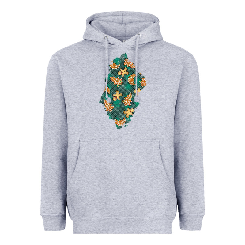 Christmas Gingerbread Cookies Patch Heavyweight Hoodie by BundleAndBundleShop | Teevron
