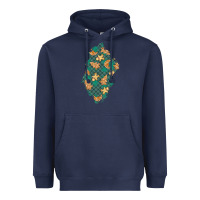 Navy christmas gingerbread cookies patch Heavyweight Hoodie - BundleAndBundleShop