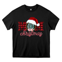 Black mom Christmas Heavy Core Tee - CowhideDigitalArt