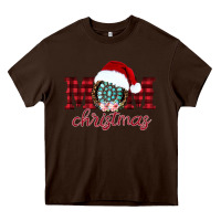 Chocolate Brown mom Christmas Heavy Core Tee - CowhideDigitalArt