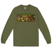 Army Green my daddy is my hero army western Long Sleeve Tee - texasbilliewilder