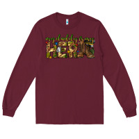 Burgundy my daddy is my hero army western Long Sleeve Tee - texasbilliewilder