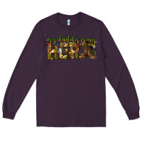 Plum my daddy is my hero army western Long Sleeve Tee - texasbilliewilder