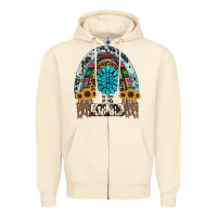 Sandshell western rainbow  be kind Zipper Hoodie - RanaPortraitStore