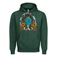 Sports Green western rainbow  be kind Zipper Hoodie - RanaPortraitStore