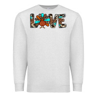 Oatmeal Heather love turkey Premium Sweatshirt - JahusDesignShop
