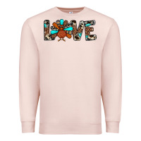 Pale Pink love turkey Premium Sweatshirt - JahusDesignShop