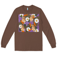 Chestnut easter bunny carrot daisys leopard glitter Long Sleeve Tee - RanaPortraitStore